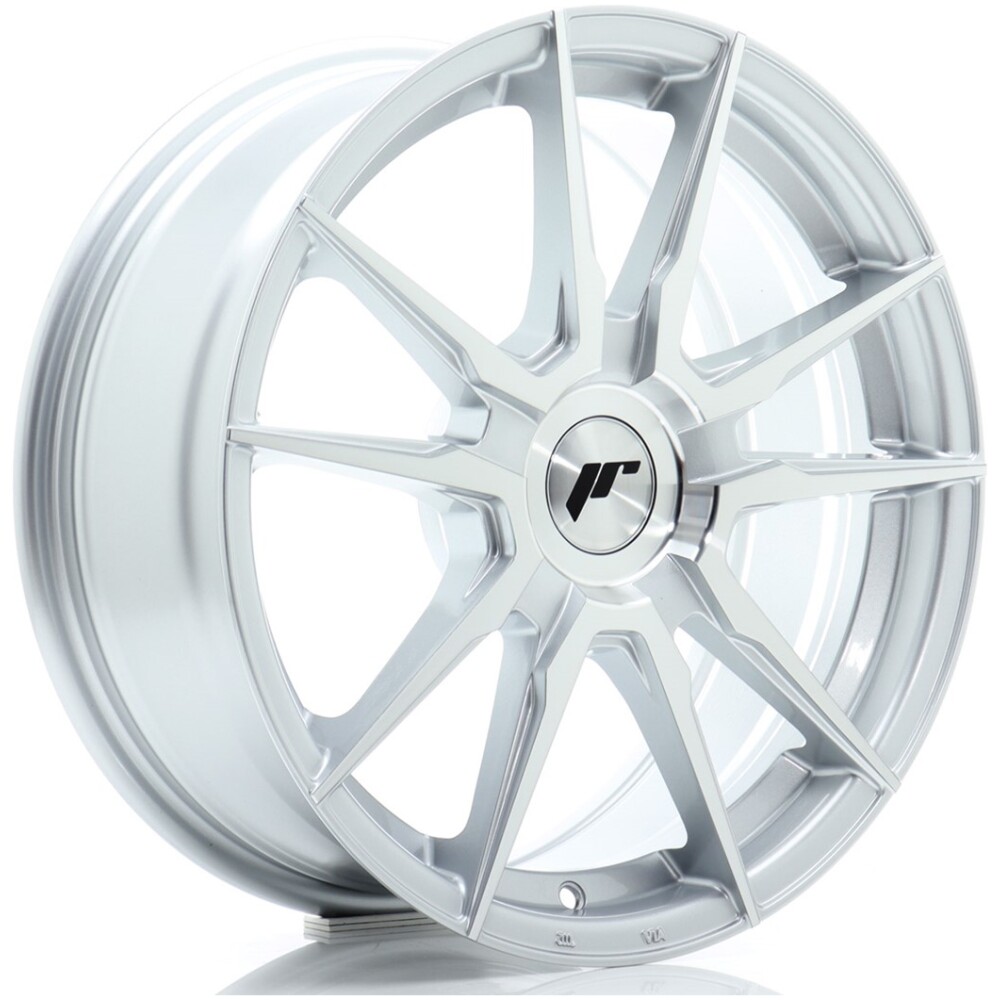 JR Wheels JR21 17x7 ET20-40 BLANK Machined Silver