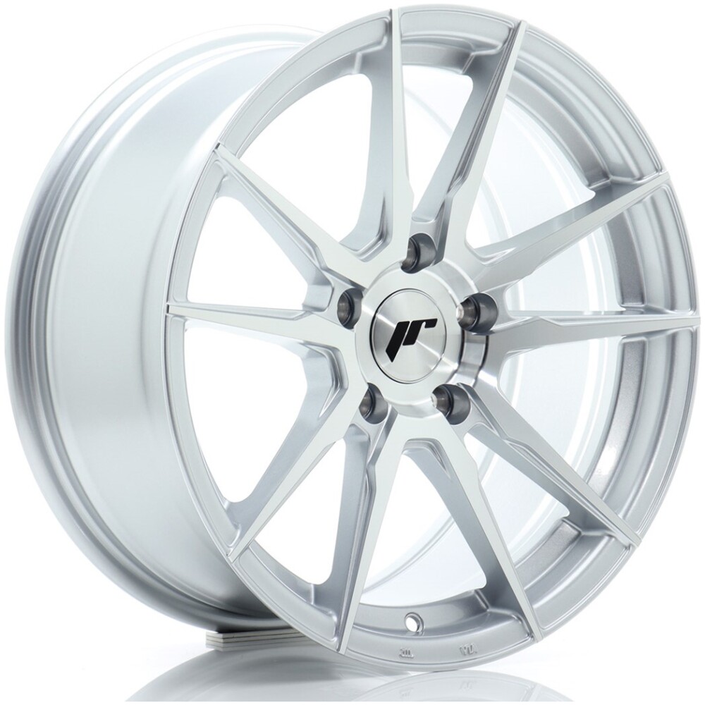 JR Wheels JR21 17x8 ET35 5x100 Silver Machined Face