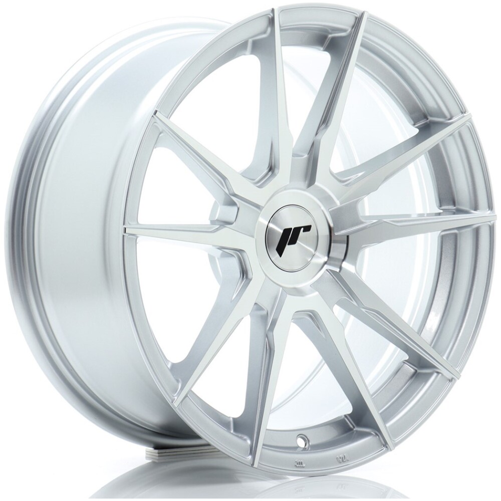 JR Wheels JR21 17x8 ET20-35 BLANK Silver Machined Face