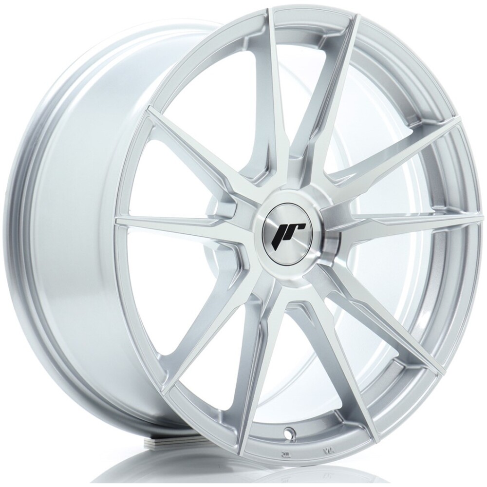 JR Wheels JR21 18x8 ET20-40 BLANK Silver Machined Face