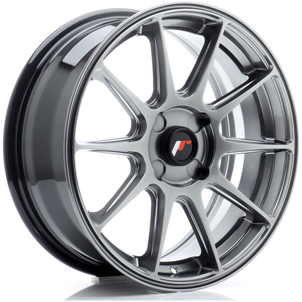 JR Wheels JR11 17x7 ET20-38 4H BLANK Hyper Black