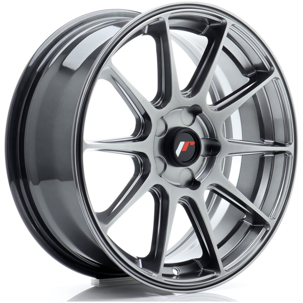 JR Wheels JR11 17x7 ET20-38 5H BLANK Hyper Black