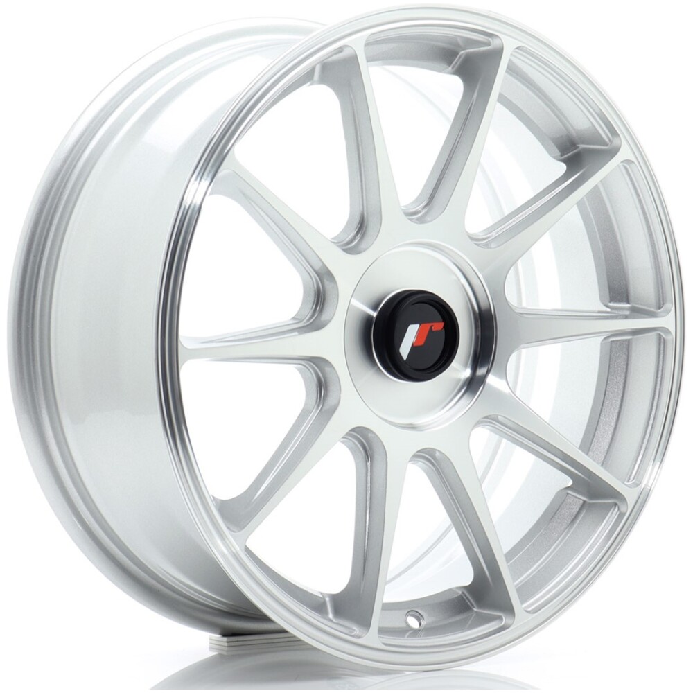 JR Wheels JR11 17x7 ET20-38 BLANK Silver Machined Face