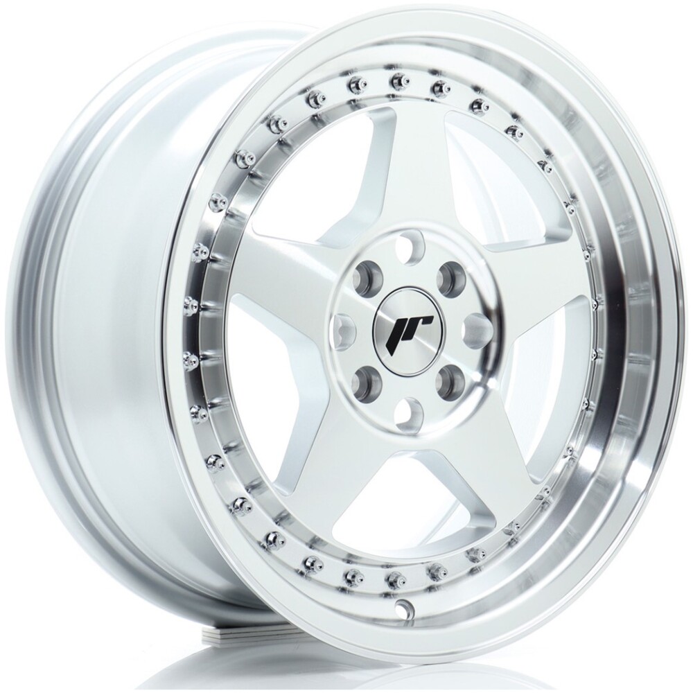 JR Wheels JR6 16x7 ET35 4x100 Silver Machined Face