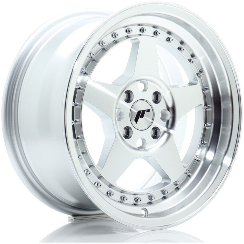 JR Wheels JR6 16x8 ET30 4x100 Silver Machined Face