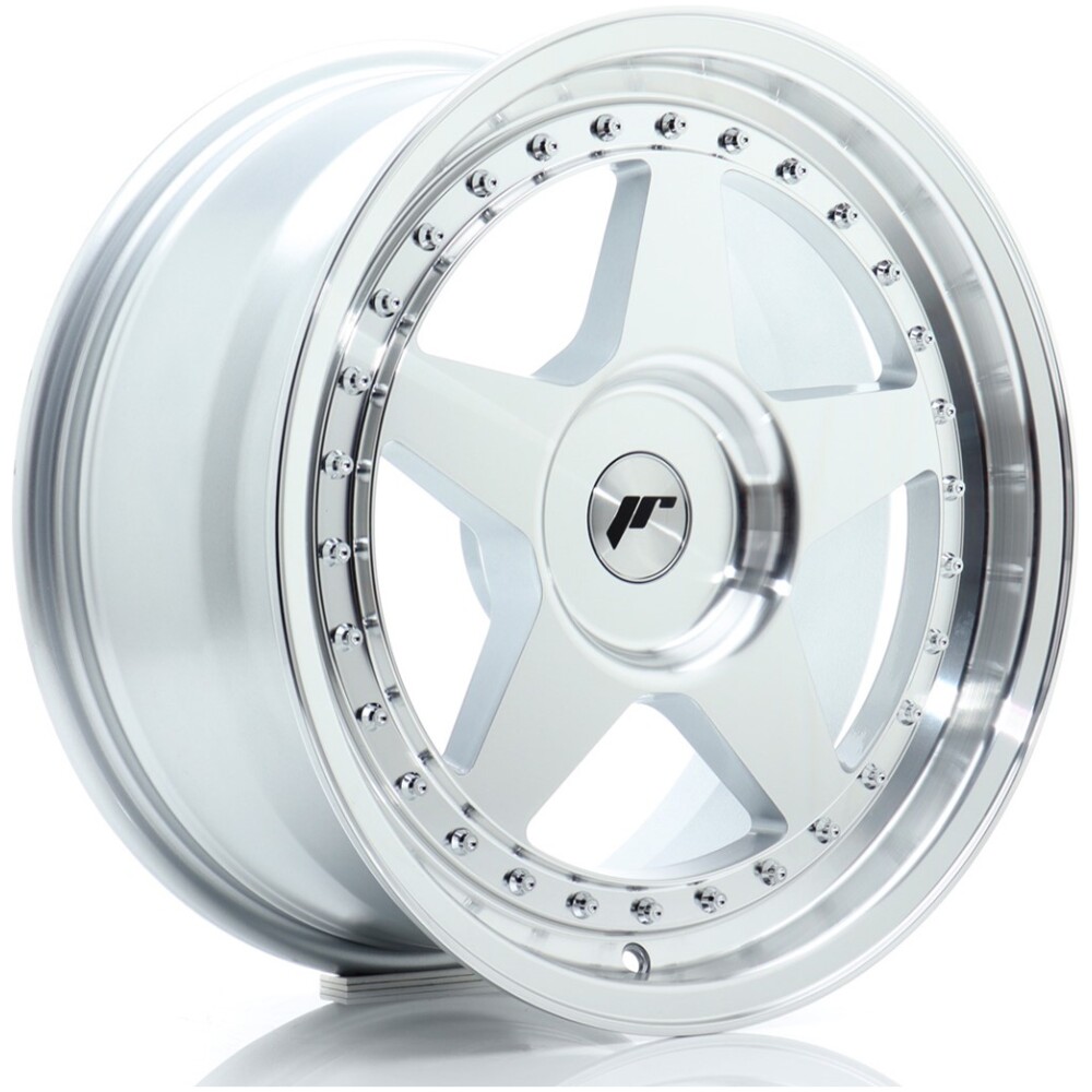 JR Wheels JR6 17x8 ET20-35 BLANK Silver Machined Face