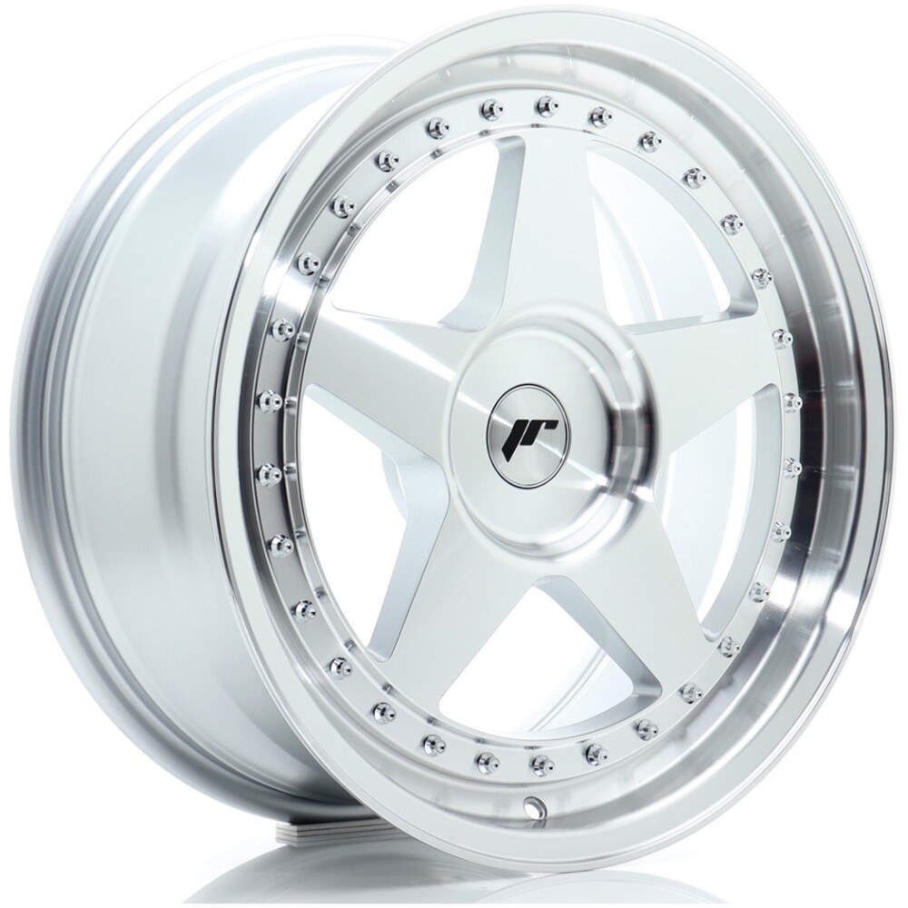 JR Wheels JR6 18x8 ET20-35 BLANK Silver Machined Face