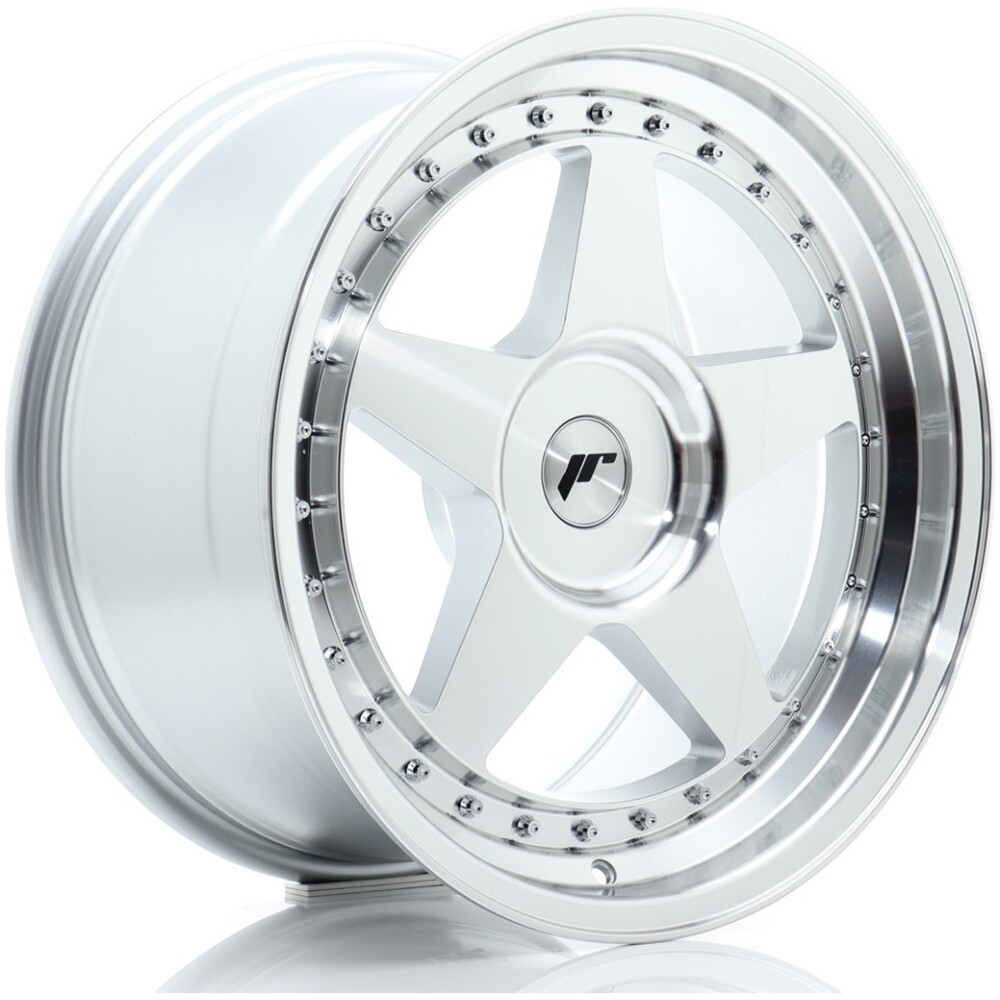 JR Wheels JR6 18x9 ET20-35 BLANK Silver Machined Face