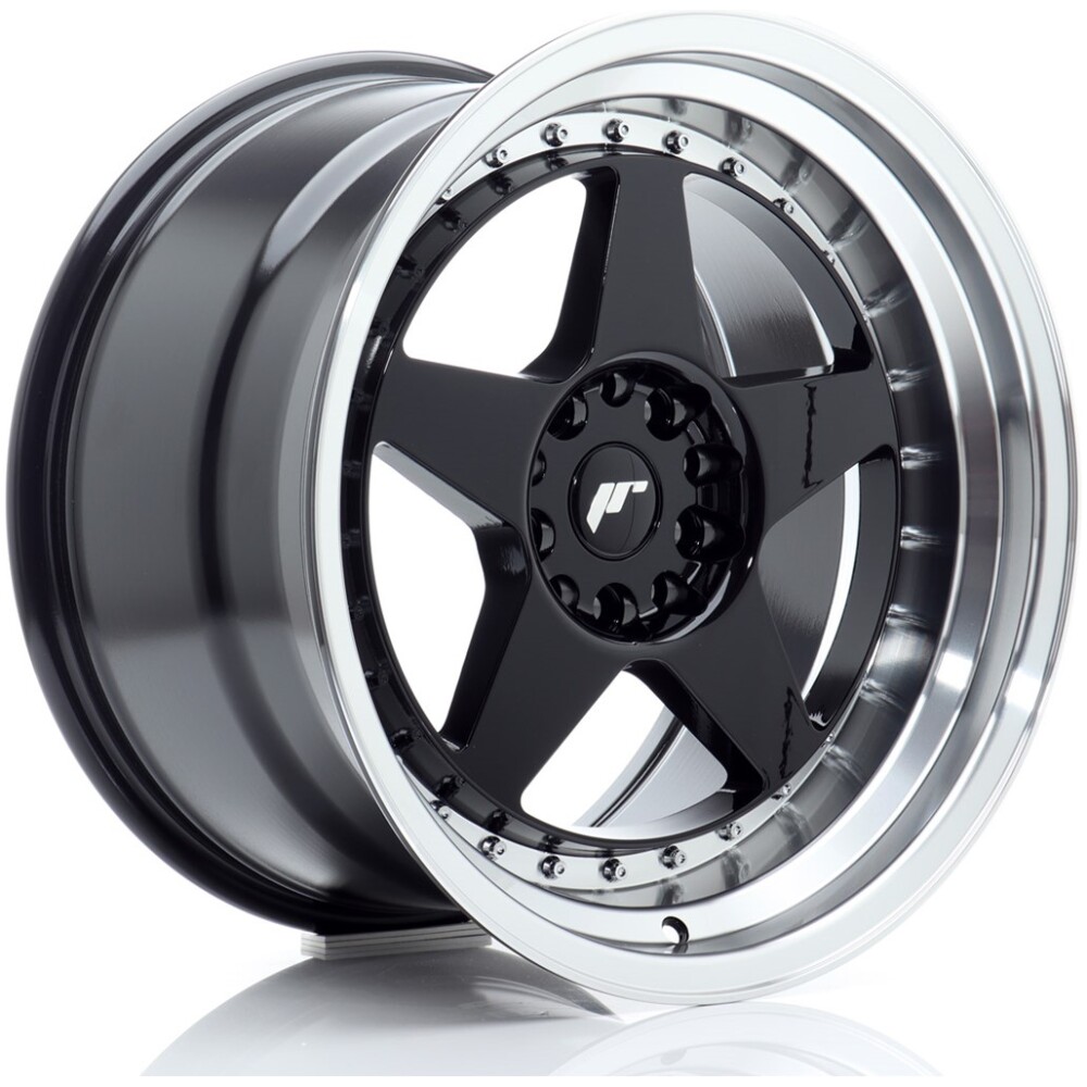 JR Wheels JR6 18x10,5 ET25 5x114,3/120 Gloss Black w/ Machined Lip