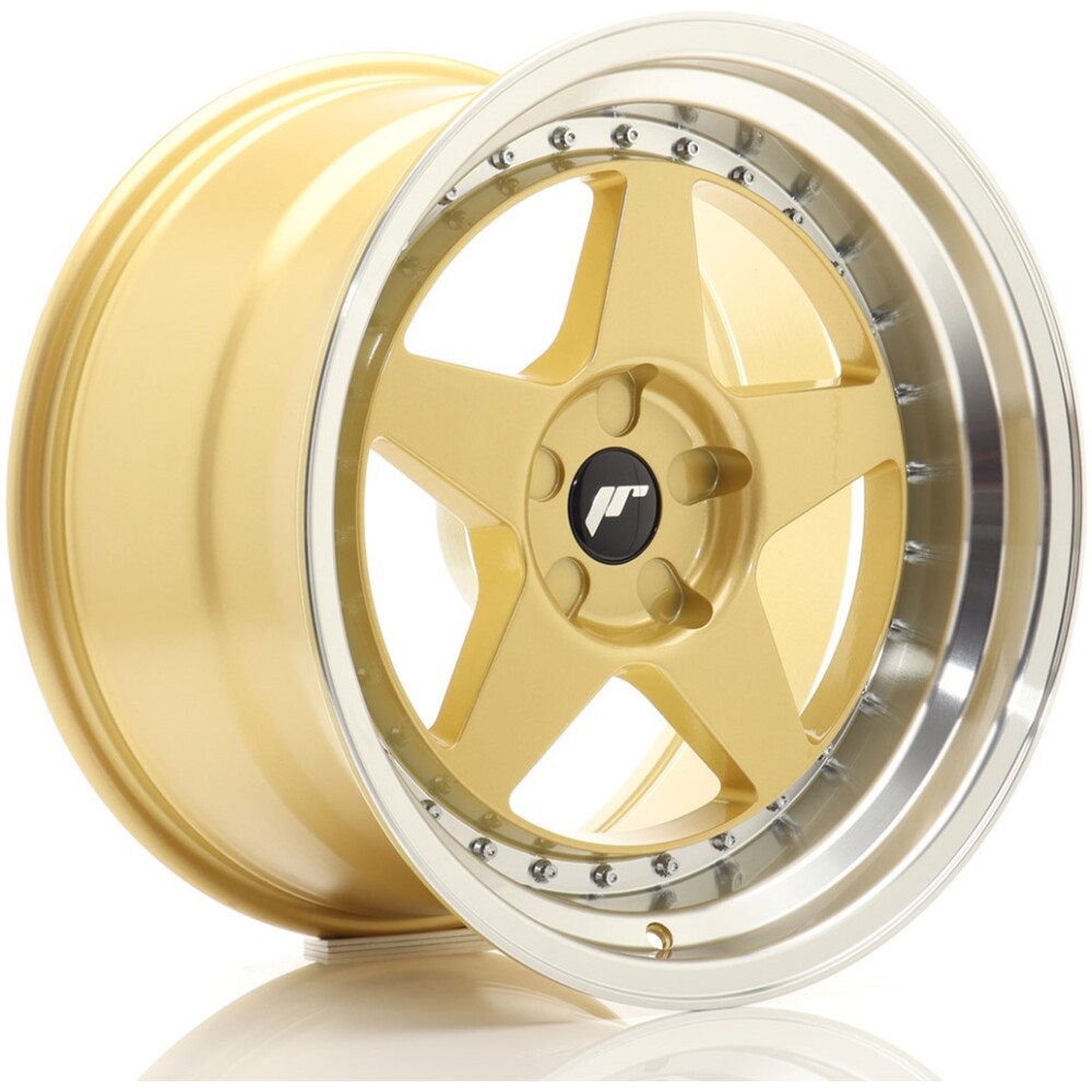 JR Wheels JR6 18x10,5 ET0-25 5H BLANK Gold w/ Machined Lip