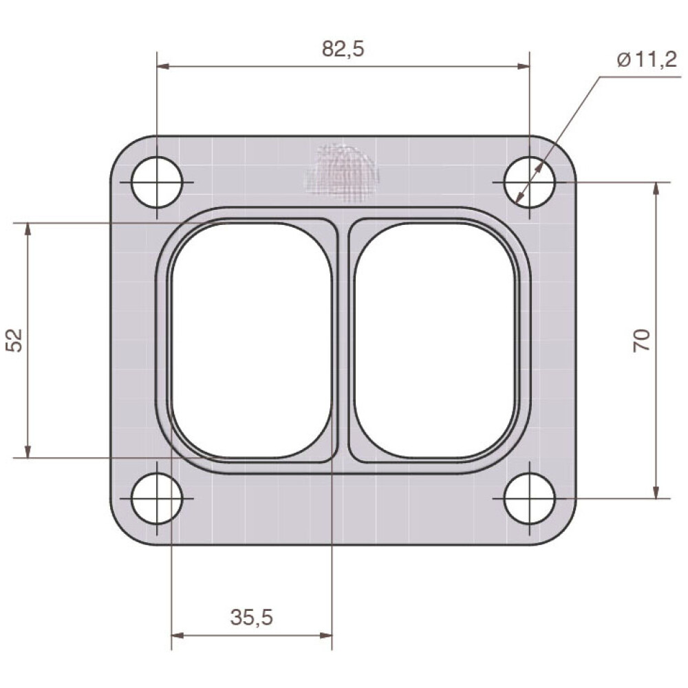 Guarnizione metallica turbo T4 Twin Scroll collettore scarico