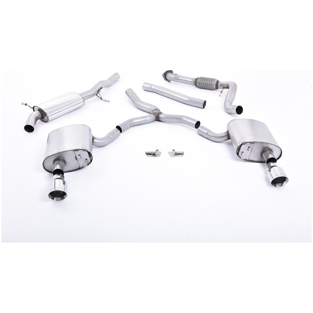 Milltek Cat-back (da dopo il catalizzatore) Audi A4 2.0 TFSI B9 Quattro berlina e Avant (modelli non OPF/GPF, compresi i modelli mild hybrid e senza barre di rinforzo) 2016-2025 SSXAU612