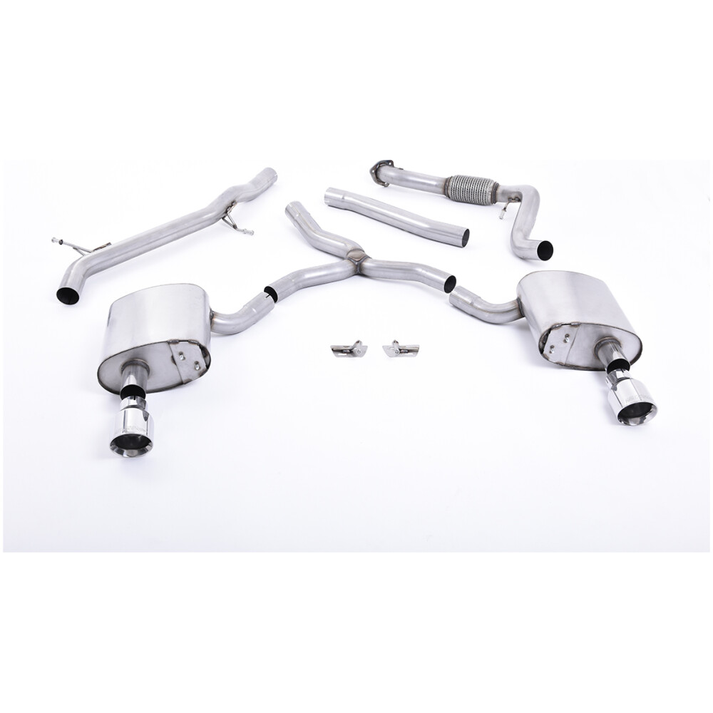 Milltek Cat-back (da dopo il catalizzatore) Audi A4 2.0 TFSI B9 Quattro berlina e Avant (modelli non OPF/GPF, compresi i modelli mild hybrid e senza barre di rinforzo) 2016-2025 SSXAU616