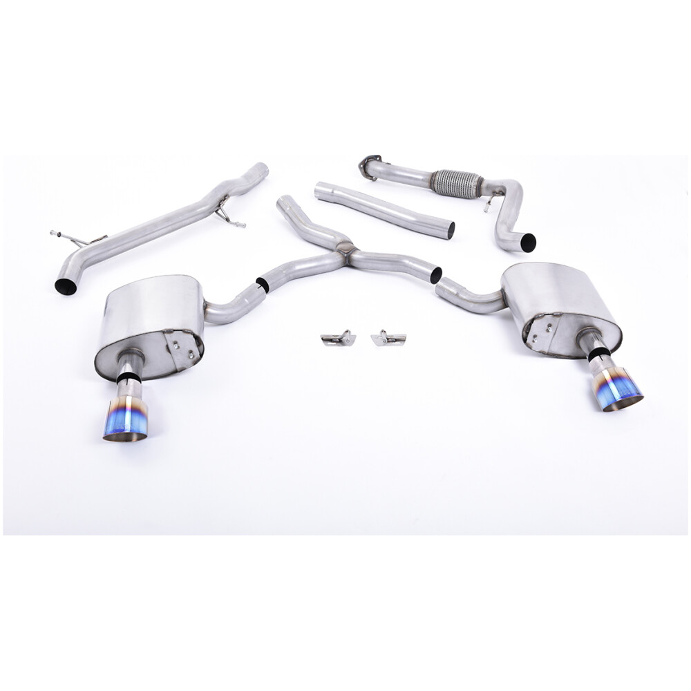 Milltek Cat-back (da dopo il catalizzatore) Audi A4 2.0 TFSI B9 Quattro berlina e Avant (modelli non OPF/GPF, compresi i modelli mild hybrid e senza barre di rinforzo) 2016-2025 SSXAU618