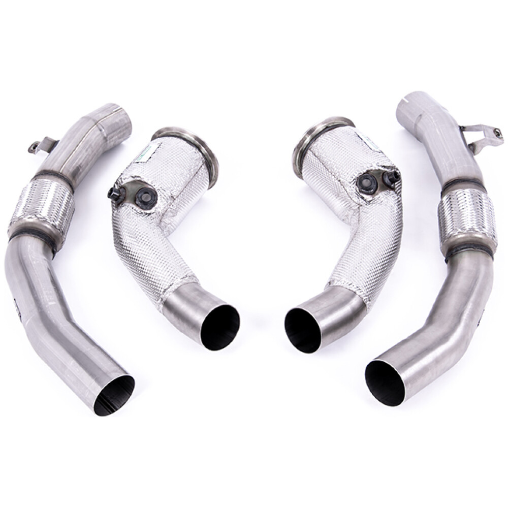 Milltek Downpipe maggiorato e tubi di bypass per Catalizzatori Audi RS6 C8 4.0 V8 bi-turbo in edizione Performance (modelli OPF/GPF) 2019-2025 SSXAU870