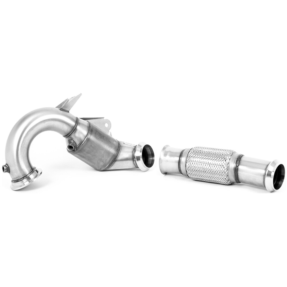 Milltek Downpipe maggiorato e catalizzatore sportivo Hi-Flow Mercedes Classe CLA CLA45 e 45S AMG 2.0 Turbo Coupé e freno a mano (modelli OPF/GPF) 2020-2021 SSXMZ154