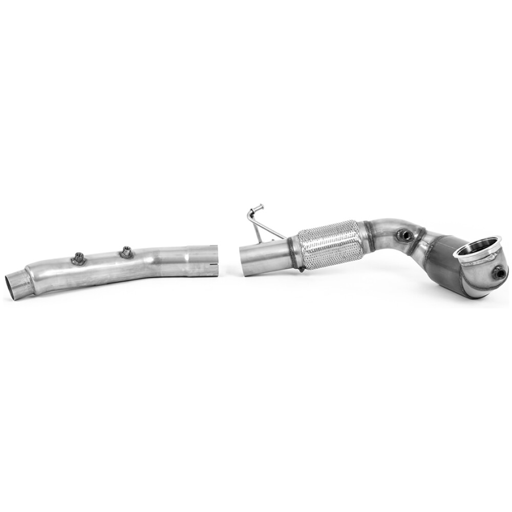 Milltek Downpipe maggiorato e catalizzatore sportivo Hi-Flow Volkswagen Golf Mk8 GTi Clubsport (solo modelli dotati di OPF/GPF da 300 cv) 2021-2024 SSXVW640