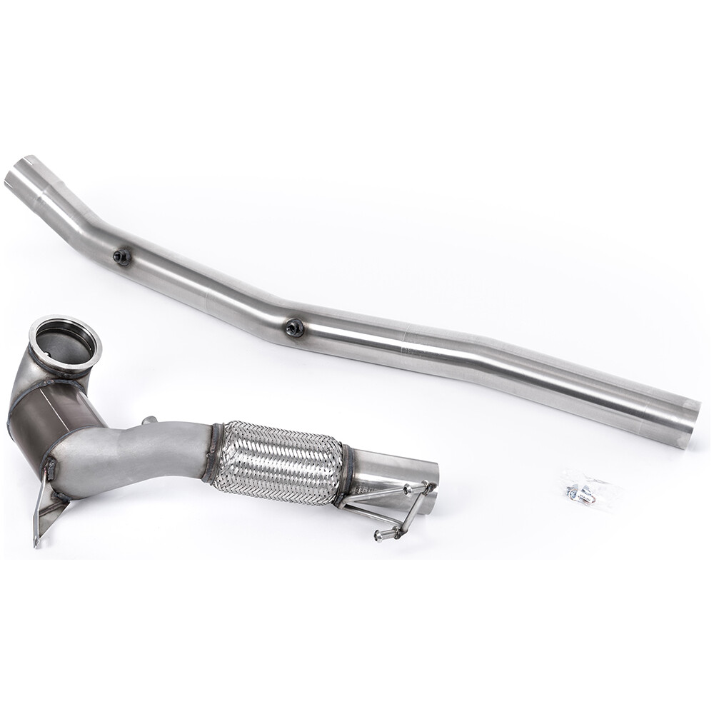 Milltek Downpipe maggiorato e catalizzatore sportivo Hi-Flow Audi S3 2.0TFSI Quattro berlina/sedan 310 CV 8Y (solo per i modelli nordamericani / non OPF) 2022-2025 SSXVW672