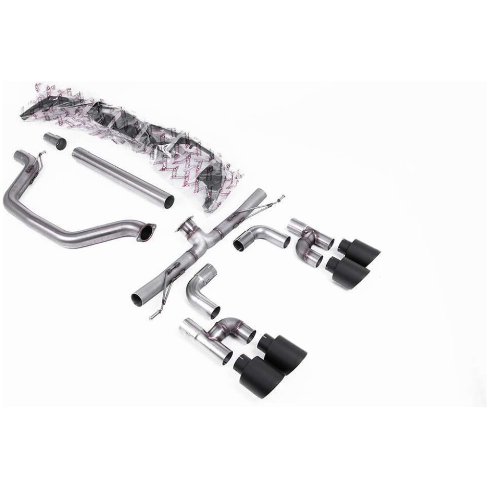 Milltek DPF back (da dopo il FAP/OPF) Volkswagen Golf Mk8 GTi (Golf R Style Uscita Quadrupla - solo modelli con 245 cv OPF/GPF) 2020-2024 SSXVW693