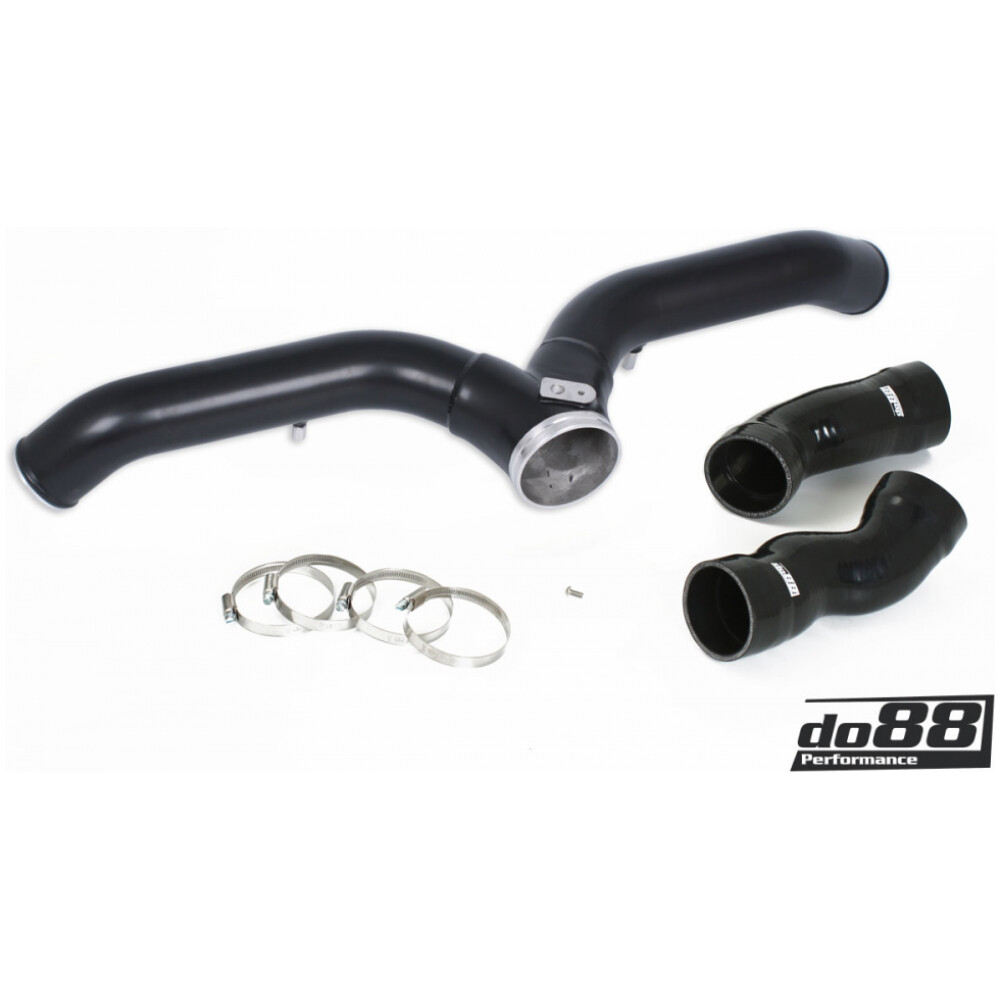 DO88 Tubo a Y per Porsche 997.1 Turbo, nero per IC OEM