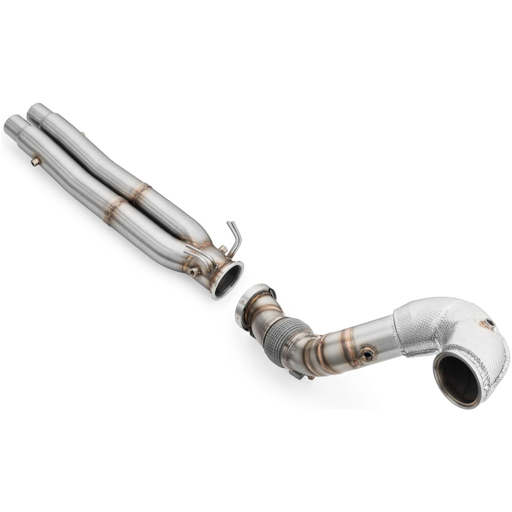 RM Motors Downpipe AUDI RS3 8Y 2.5 TFSI con paratia calore