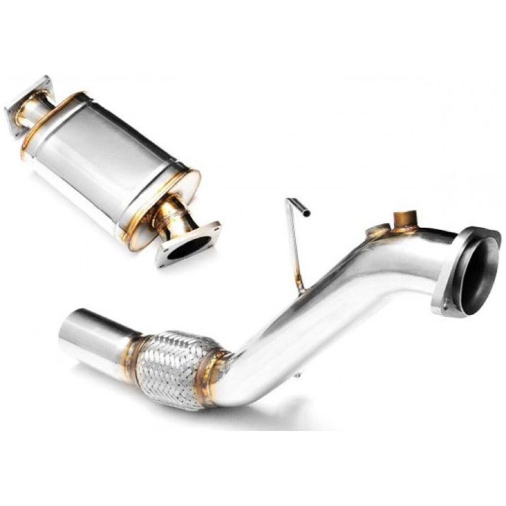 RM Motors Downpipe BMW E60, E61 525d, 530d M57N + silenziatore