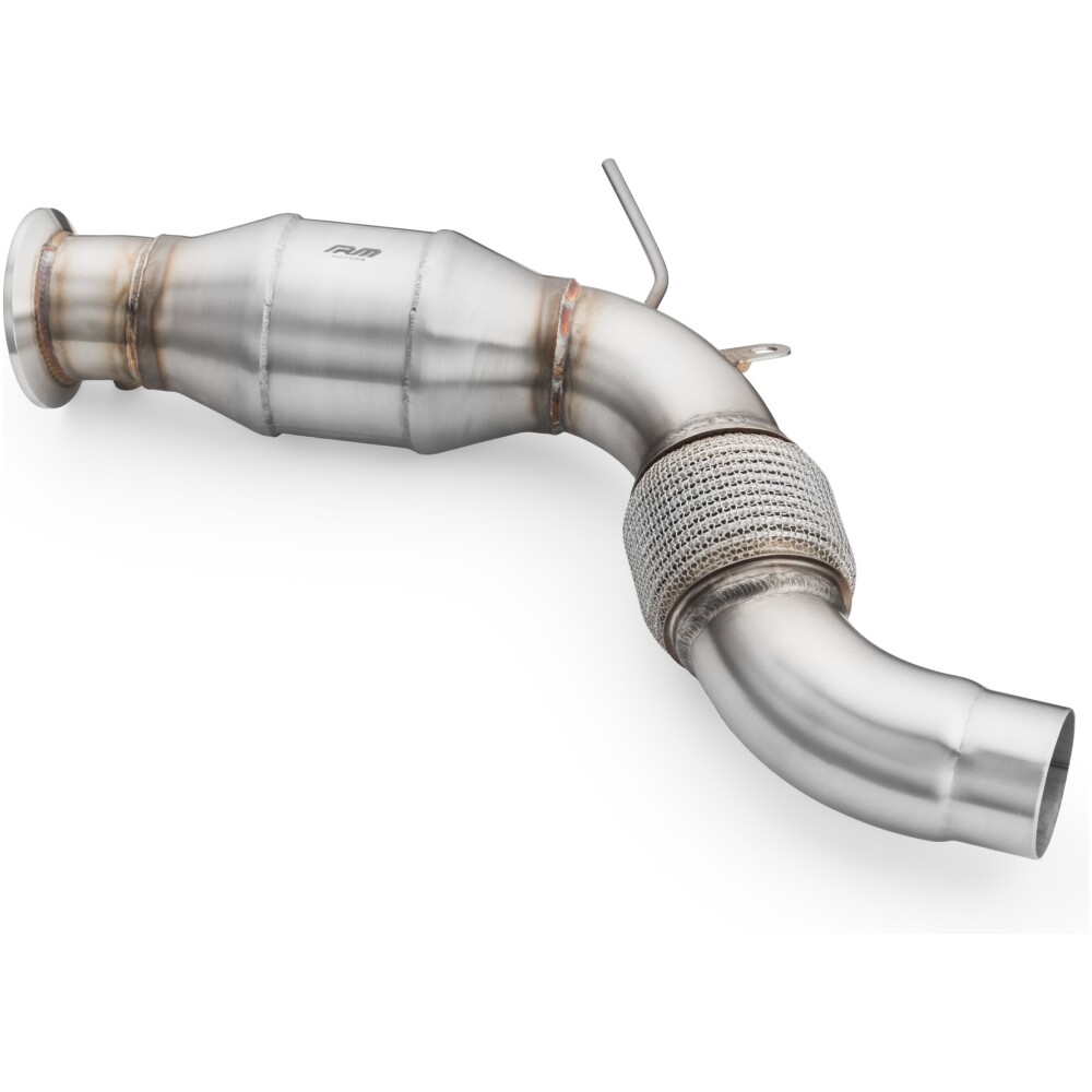 RM Motors Downpipe BMW E71 X6 30dx, 40dx N57, N57S con catalizzatore