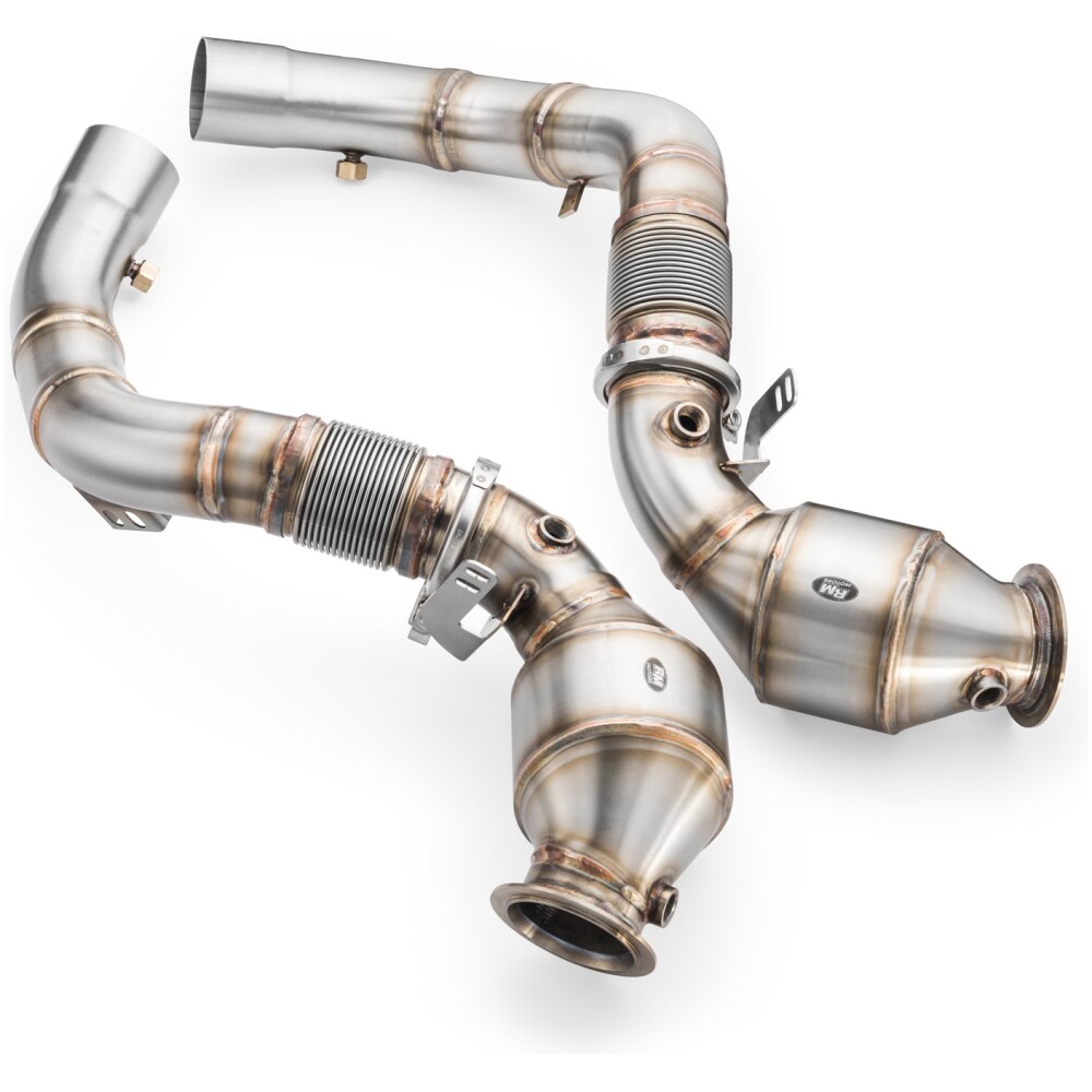 RM Motors Downpipe BMW M5 F90  + catalizzatore HJS 300 cpsi EURO 6