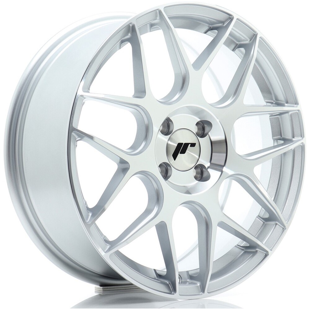 JR Wheels JR18 17x7 ET40 4x100 Silver Machined Face