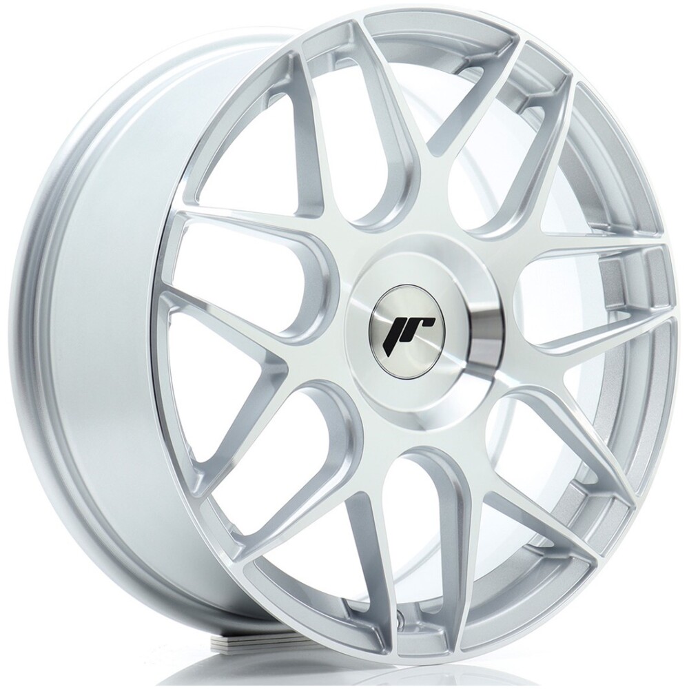 JR Wheels JR18 17x7 ET20-40 BLANK Silver Machined Face