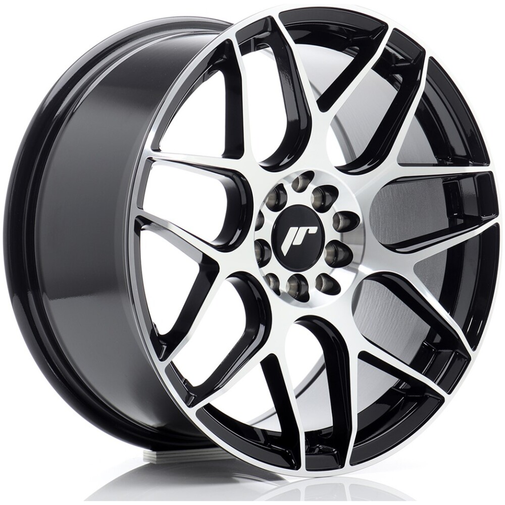 JR Wheels JR18 17x8 ET35 5x100/114 Black Machined Face