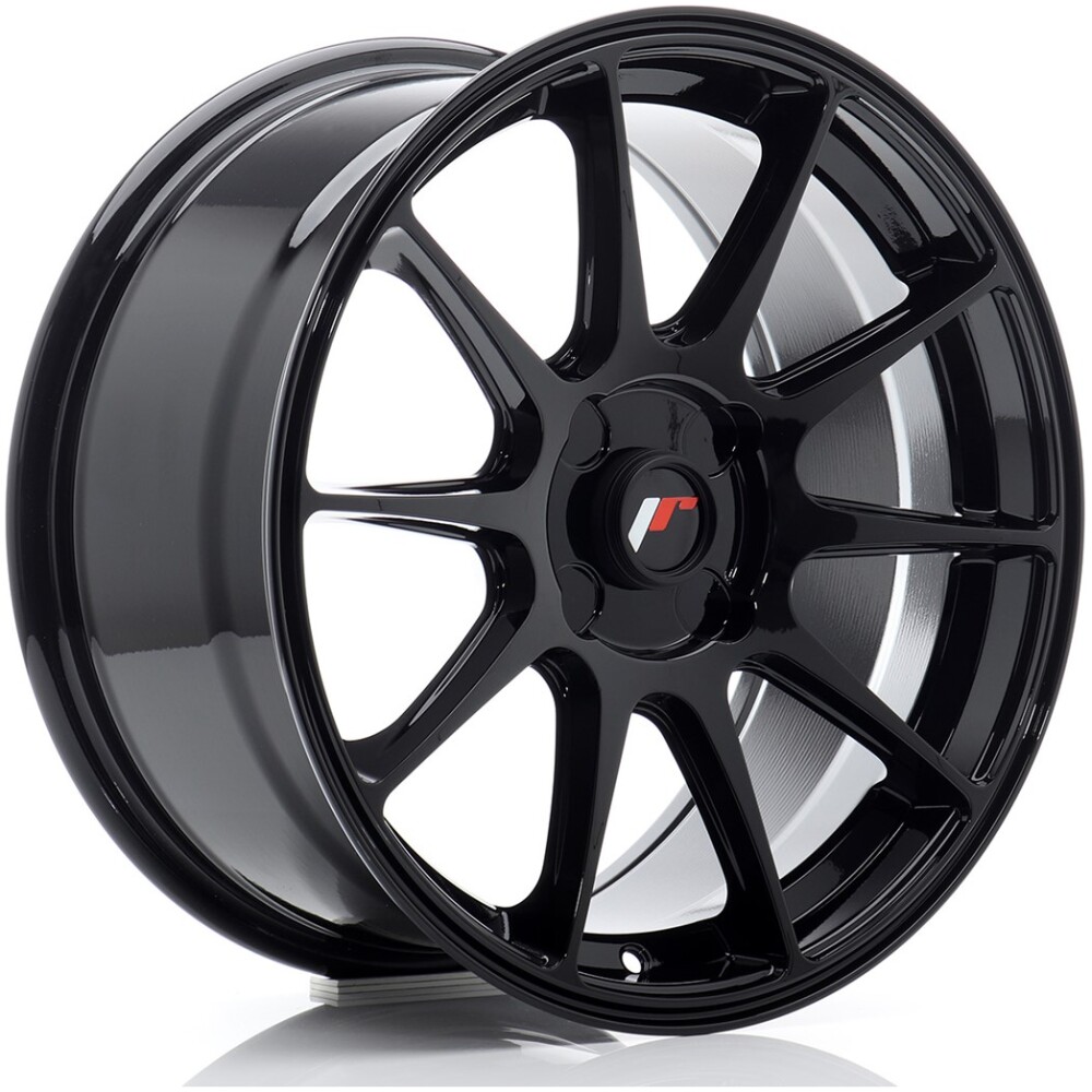 JR Wheels JR11 17x8 ET20-35 4H BLANK Gloss Black