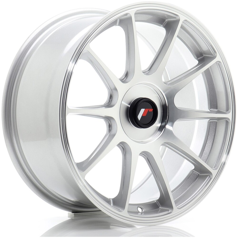 JR Wheels JR11 17x8 ET20-35 BLANK Silver Machined Face