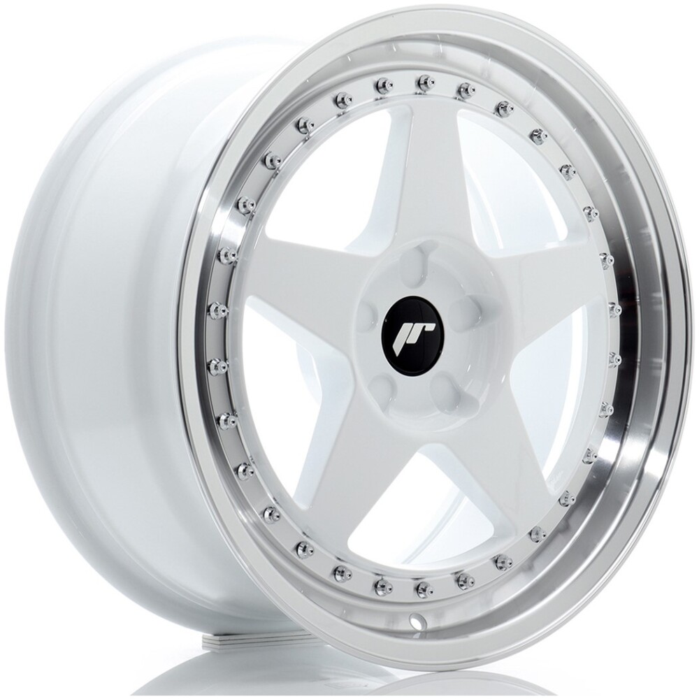 JR Wheels JR6 18x8,5 ET20-40 5H BLANK White w/ Machined Lip