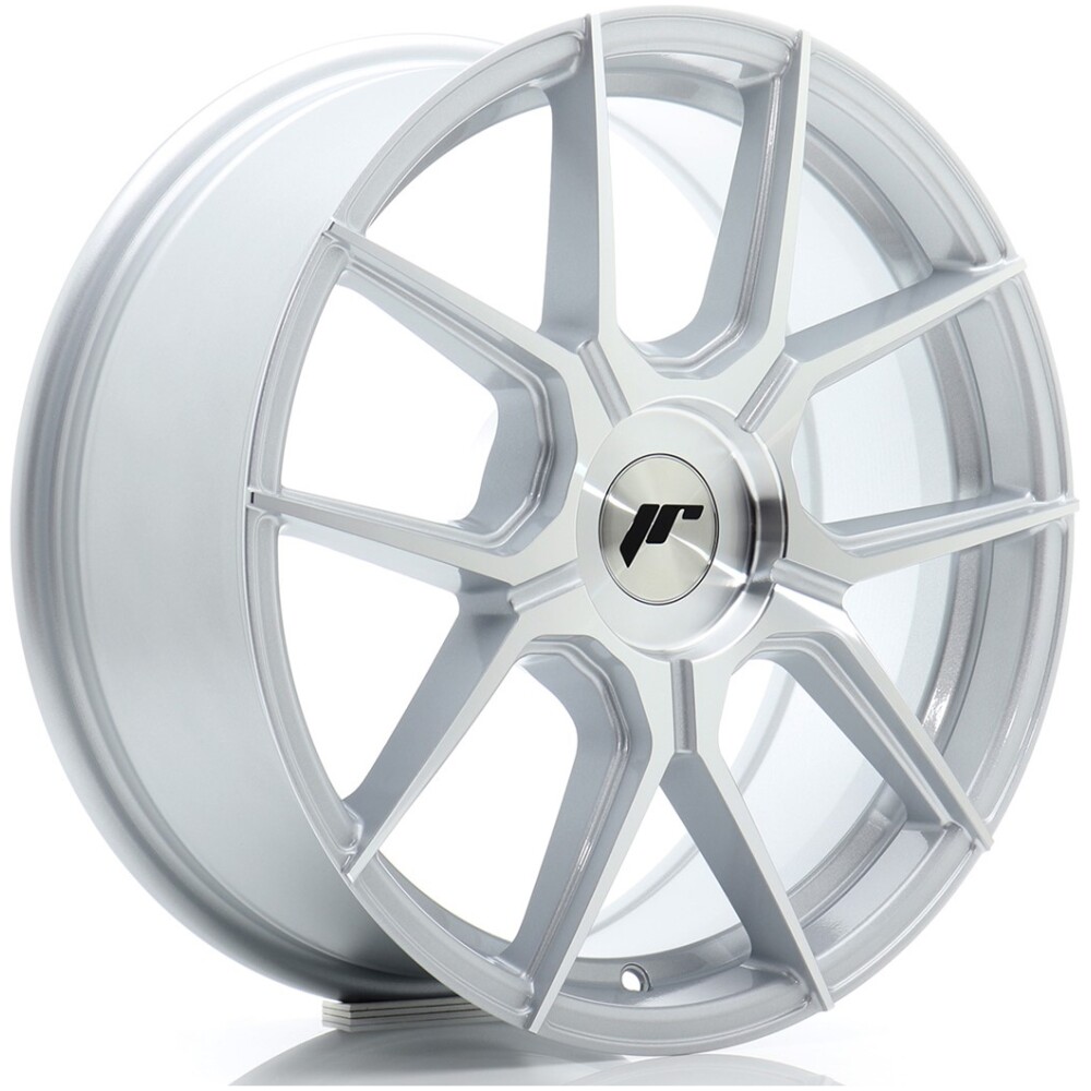 JR Wheels JR30 17x7 ET20-40 BLANK Silver Machined Face