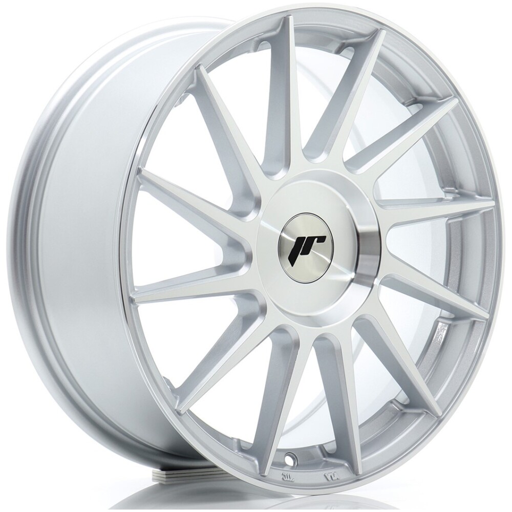 JR Wheels JR22 17x7 ET20-40 BLANK Silver Machined Face