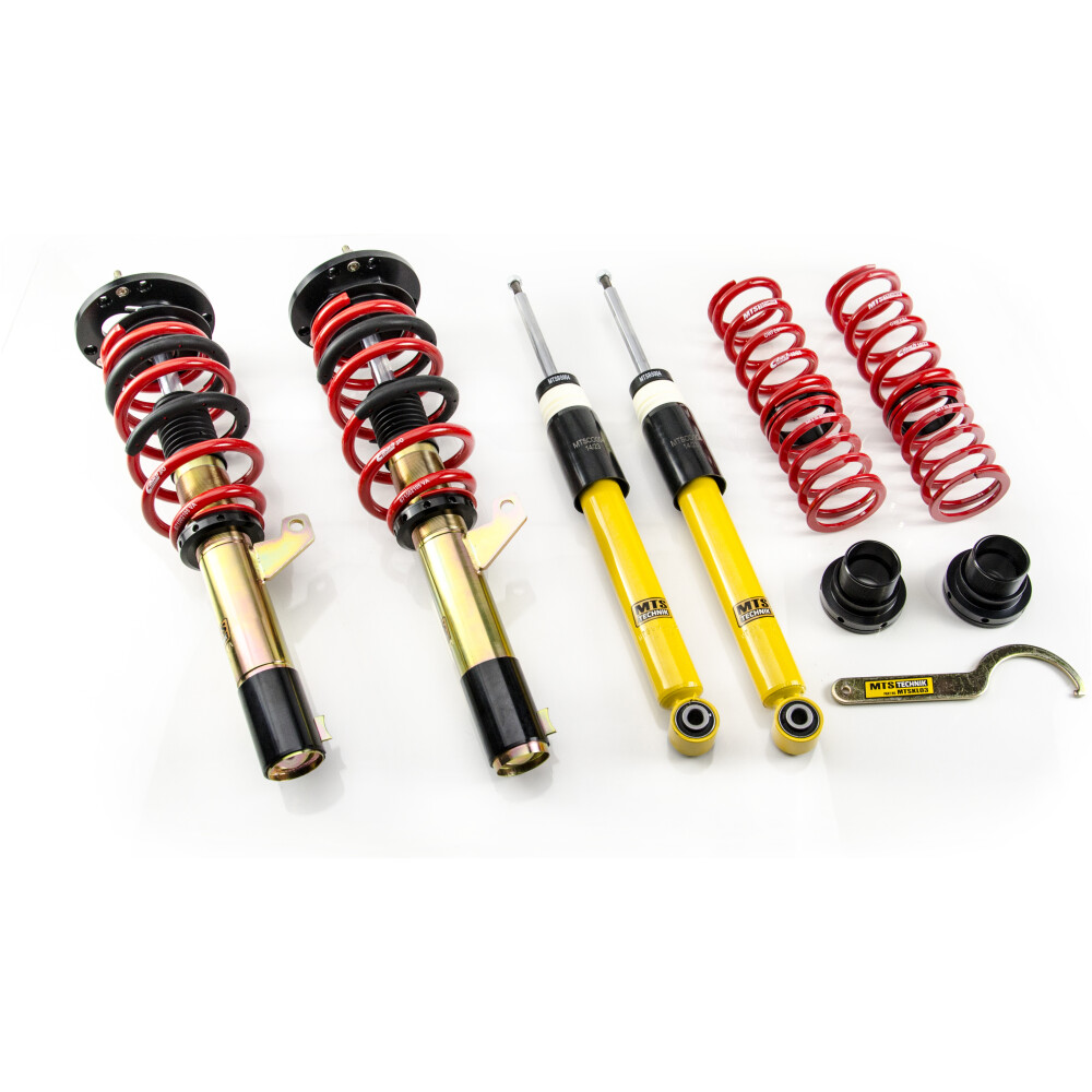 MTS coilover ghiera regolabile Seat LEON Sportstourer (KL) 03/20 - 1.0 TSI/1.5 TSI/1.5 eTSI/2.0 TDI serie Street con piastre camber MTSGWVW100