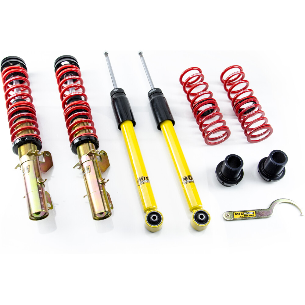 MTS coilover ghiera regolabile Volkswagen BORA Variant (1J6) 05/99 - 05/05 1.4 16V/1.6/1.6 16V/1.6 FSI/1.8 T/1.9 TDI/2.0/2.3 V5 serie Stance con piastre camber MTSGWVW87-S